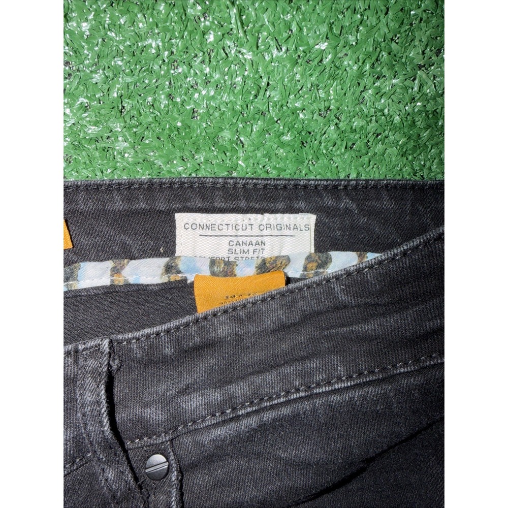 Tailor Vintage Canaan Slim Fit Men's Jeans 34x32 Black Comfort Stretch As Is - Picture 3 of 6